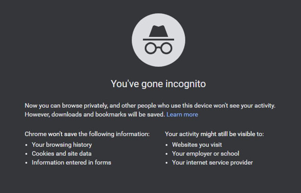 Google Incognito mode