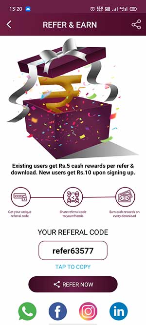 Jeeto10 App referral code
