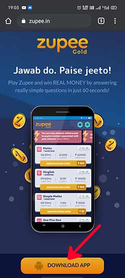 Zupee Gold App Download | Earn ₹2000 From Zupee Gold APK