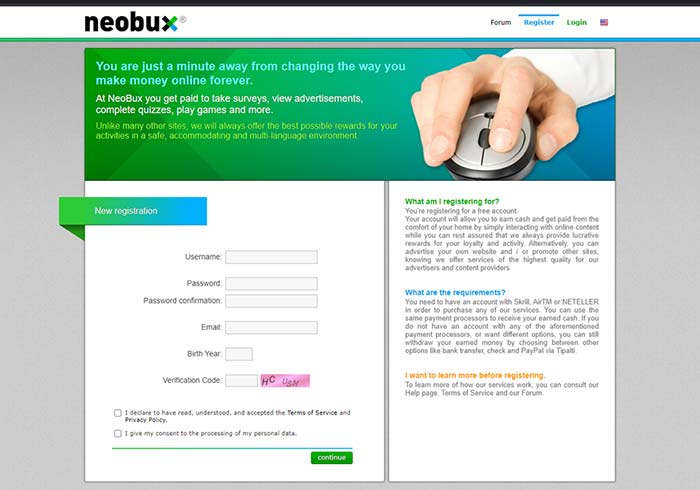 neobux signup