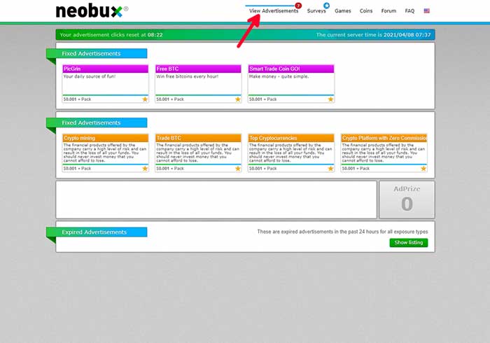 earning methods in neobux