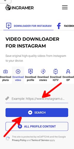 download ig video link