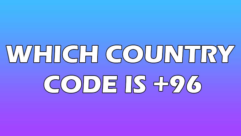 which country code is 96