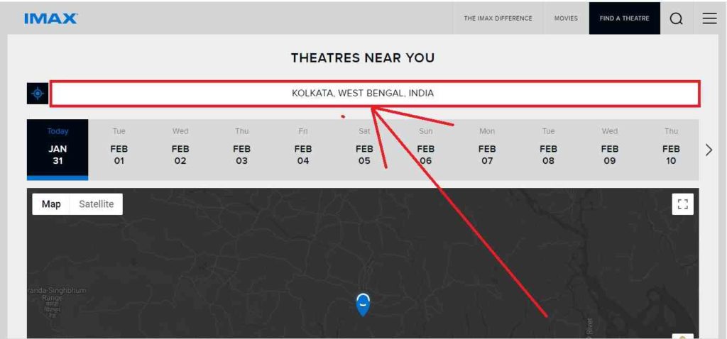 Set location on IMAX