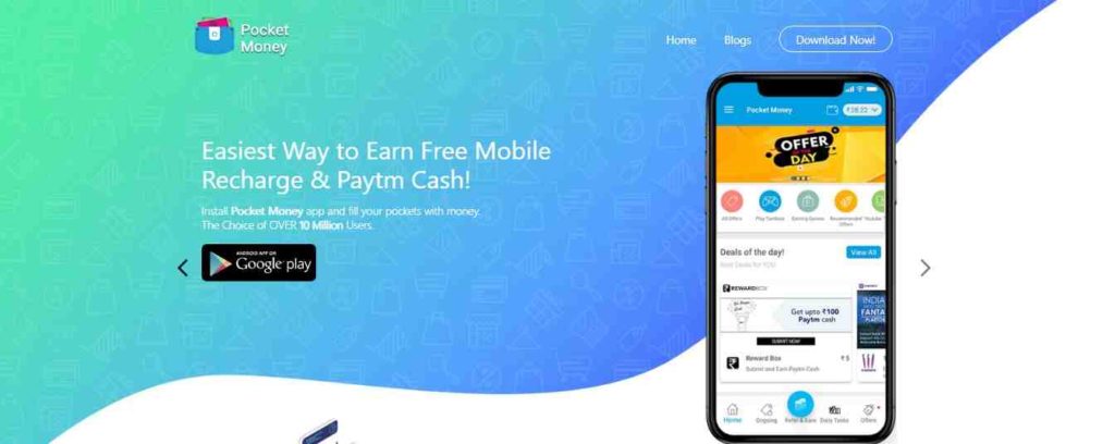Pocket  Money App To Earn Paytm Cash