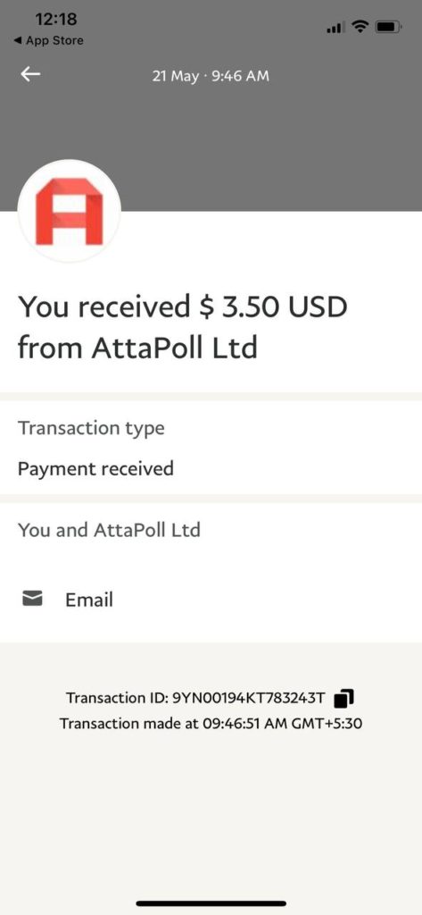 Attapoll Payment Proof