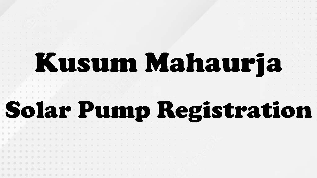 Kusum Mahaurja Registration