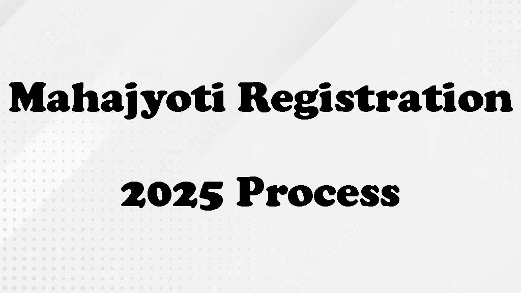 Mahajyoti Registration 2025