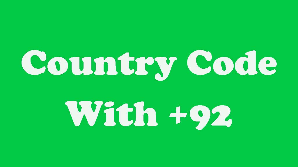 What Country Code Is 92