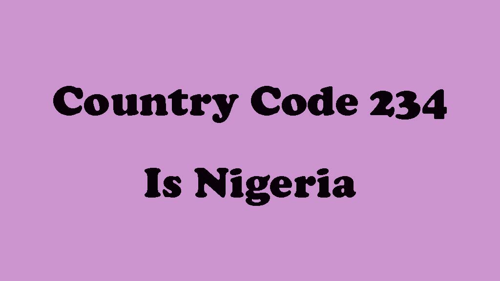 What Country Code Is 234