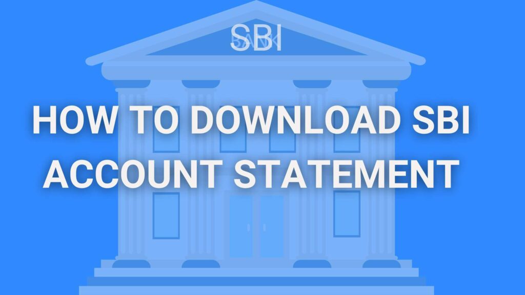 state bank of india online bank statement