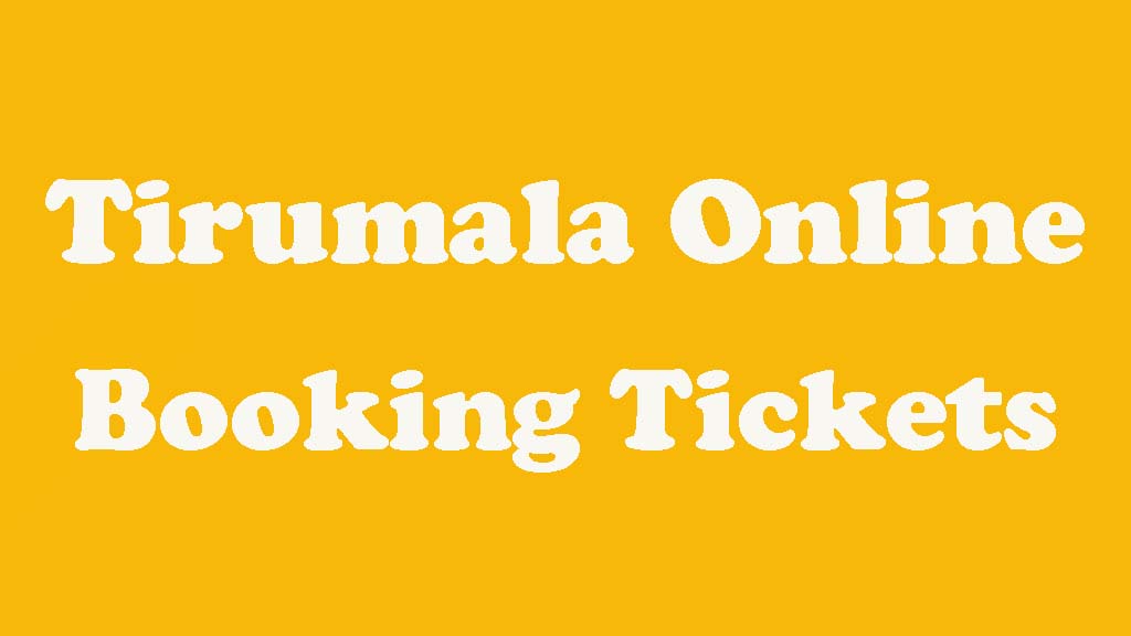 Tirumala online booking tickets