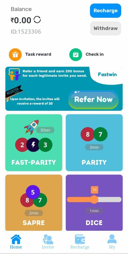 Fastwin app popular games